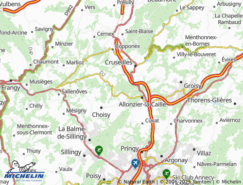 Carte MICHELIN Avregny - ViaMichelin