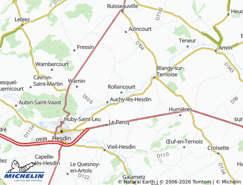 Mapa MICHELIN Rollancourt - ViaMichelin