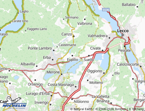 MICHELIN Eupilio map - ViaMichelin