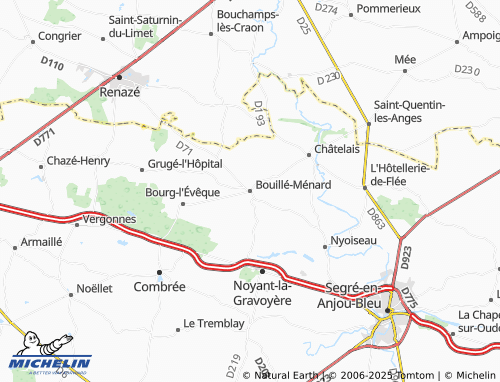 MICHELIN Bouillé-Ménard map - ViaMichelin