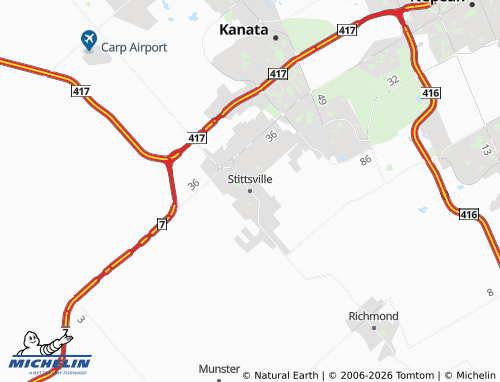 MICHELIN-Landkarte Stittsville - ViaMichelin