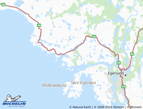 MICHELIN-Landkarte Hellvik - ViaMichelin