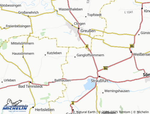 Mappa MICHELIN Gangloffsömmern - ViaMichelin