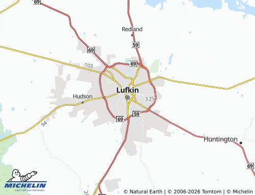 Kaart MICHELIN Lufkin - ViaMichelin