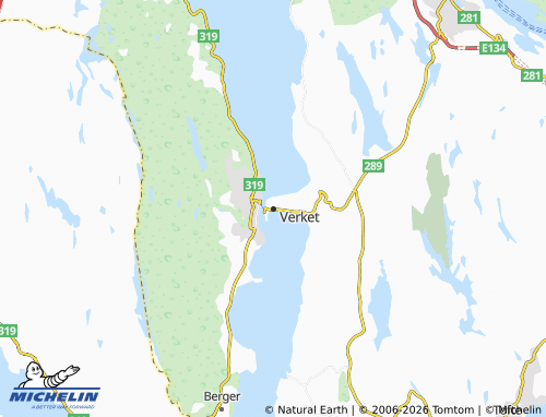 Carte MICHELIN Verket - ViaMichelin