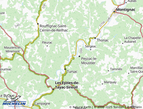 Carte MICHELIN Le Moustier - ViaMichelin