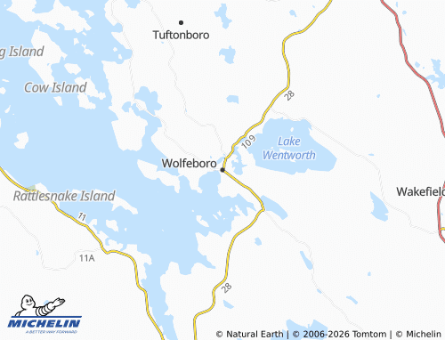 Mapa MICHELIN Wolfeboro - ViaMichelin