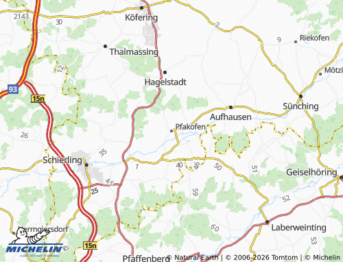 Mappa MICHELIN Pfakofen - ViaMichelin