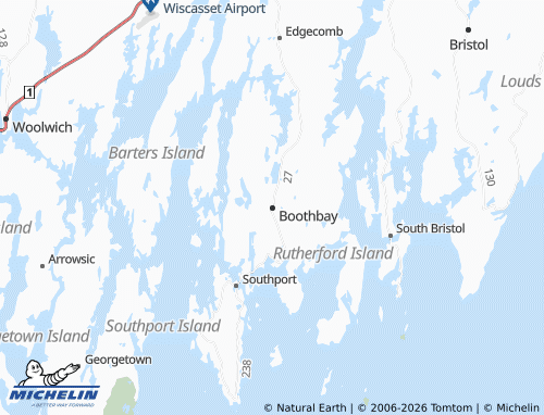 Mapa MICHELIN Boothbay - ViaMichelin