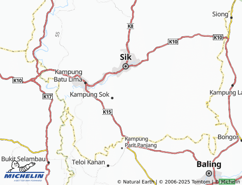 MICHELIN Kampung Carok Tok Uban map - ViaMichelin