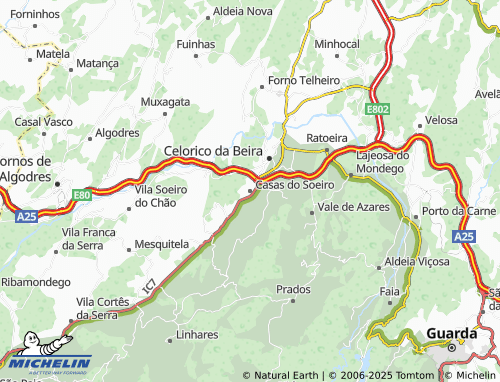 MICHELIN Casas do Soeiro map - ViaMichelin