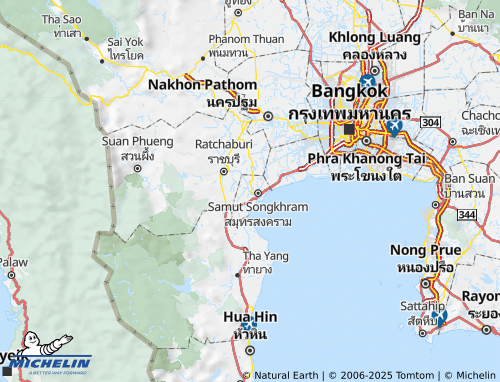 Mapa MICHELIN Amphoe Amphawa - ViaMichelin