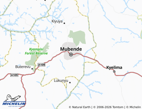 MICHELIN Mubende map - ViaMichelin