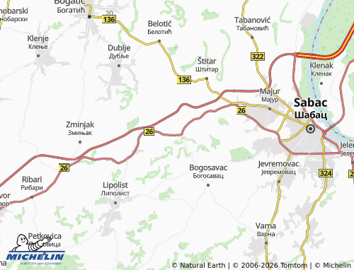 Carte MICHELIN Slepčević - ViaMichelin