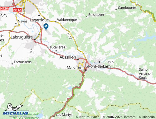 Mapa MICHELIN Aussillon - ViaMichelin