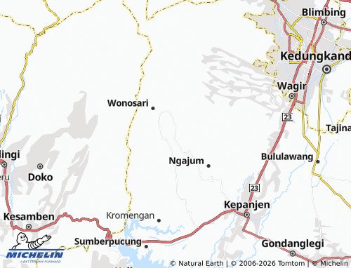 MICHELIN Kebobang map - ViaMichelin