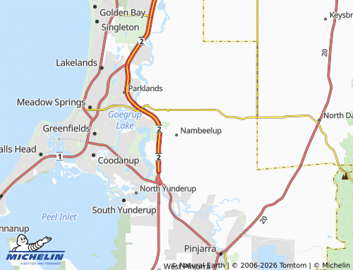 Mapa MICHELIN Nambeelup - ViaMichelin