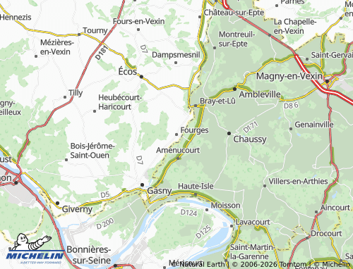 MICHELIN Fourges map - ViaMichelin