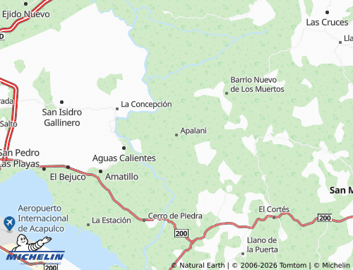 MICHELIN Apalani map - ViaMichelin