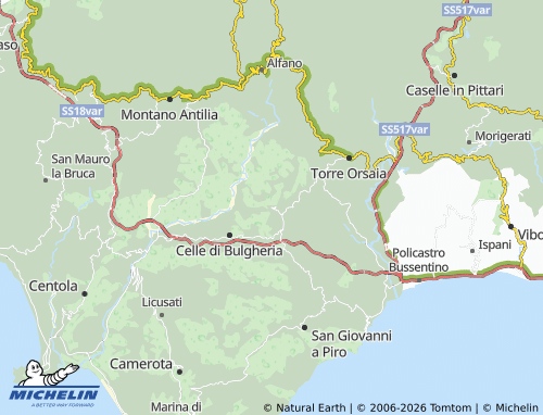 Mappa MICHELIN Roccagloriosa - ViaMichelin
