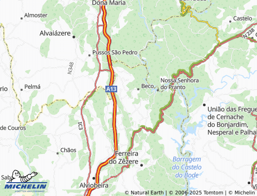 MICHELIN-Landkarte Ribeiro da Coroa - ViaMichelin