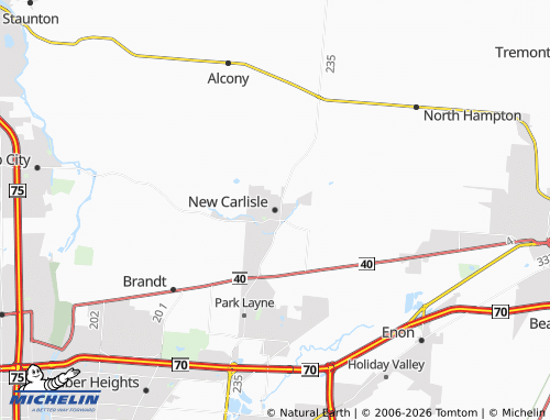 Carte MICHELIN New Carlisle - ViaMichelin