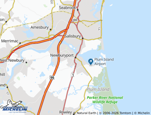 MICHELIN Newburyport map - ViaMichelin