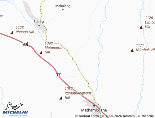 MICHELIN Madwaleng map - ViaMichelin