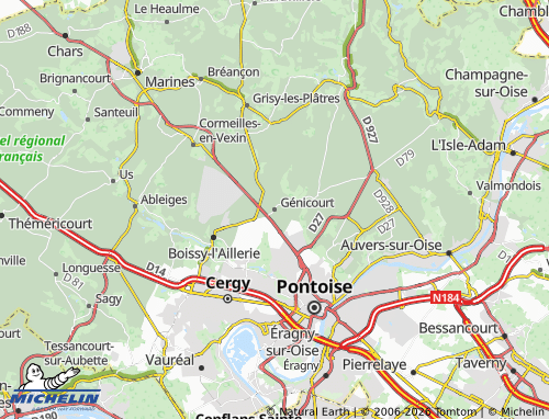 Carte MICHELIN Génicourt - ViaMichelin