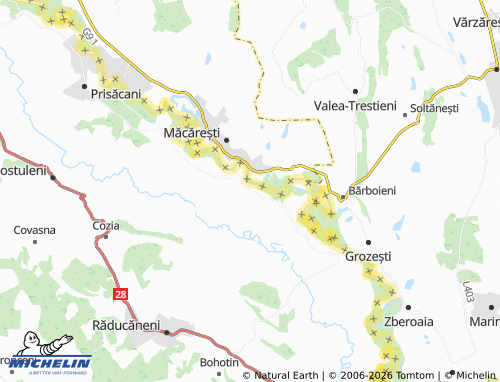 MICHELIN Colțu Cornii map - ViaMichelin