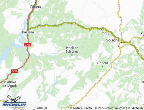 MICHELIN-Landkarte Pinell de Solsonès - ViaMichelin