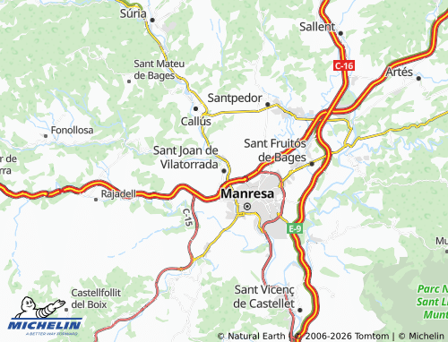 Carte MICHELIN Sant Joan de Vilatorrada - ViaMichelin