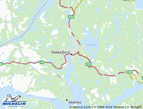 MICHELIN-Landkarte Flekkefjord - ViaMichelin