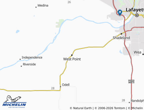 Mappa MICHELIN West Point - ViaMichelin
