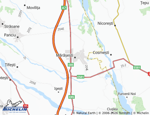 Mappa MICHELIN Mărășești - ViaMichelin