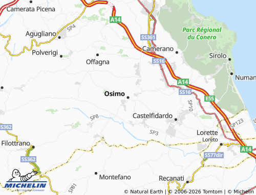 Carte MICHELIN Osimo - ViaMichelin