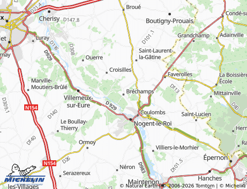 MICHELIN Bréchamps map - ViaMichelin