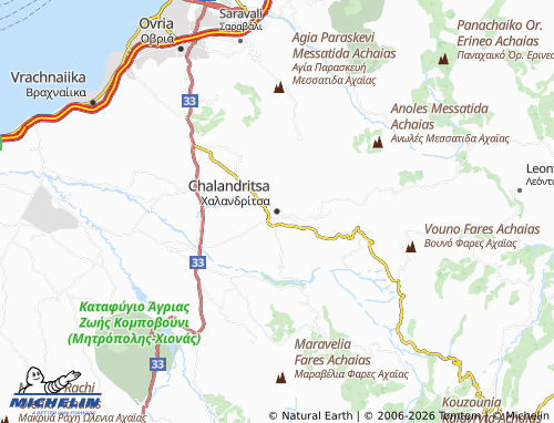 MICHELIN Chalandritsa map - ViaMichelin