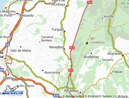 MICHELIN Benedita map - ViaMichelin