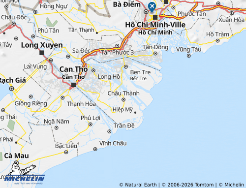 Kaart MICHELIN Trà Vinh - ViaMichelin