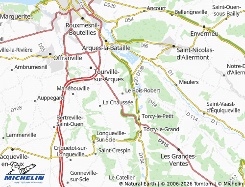 Mapa MICHELIN Le Bois-Robert - ViaMichelin