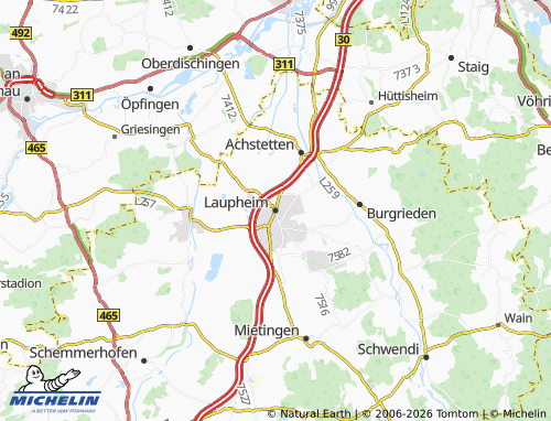 Mapa MICHELIN Laupheim - ViaMichelin