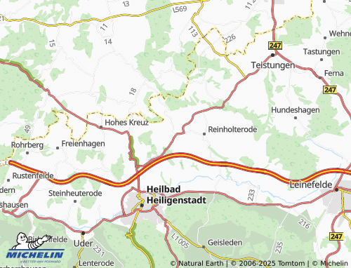 MICHELIN Günterode map - ViaMichelin