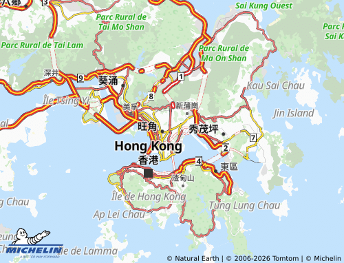 MICHELIN Ho Man Tin map - ViaMichelin