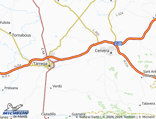Mapa MICHELIN Fonolleres - ViaMichelin
