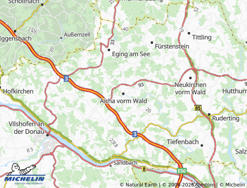 Mappa MICHELIN Aicha vorm Wald - ViaMichelin