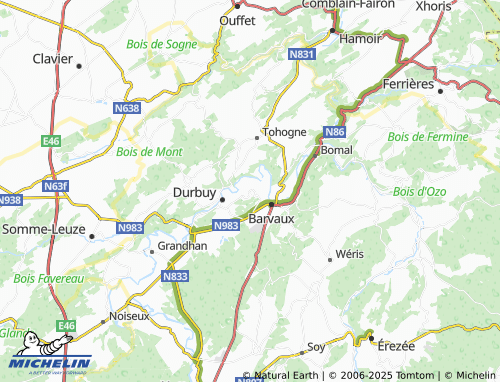 MICHELIN Bohon map - ViaMichelin