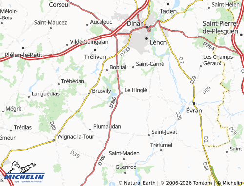 MICHELIN Le Hinglé map - ViaMichelin