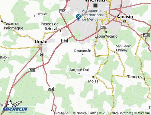 Mappa MICHELIN Xcucul Sur - ViaMichelin