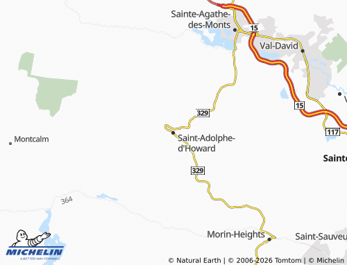 MICHELIN Saint-Adolphe-d'Howard map - ViaMichelin